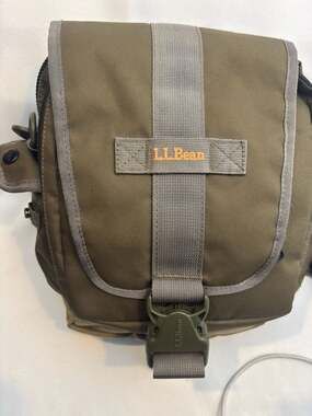NWOT Rare L.L.Bean Olive Green Multi-Compartment Fishing Tackle Sling Bag